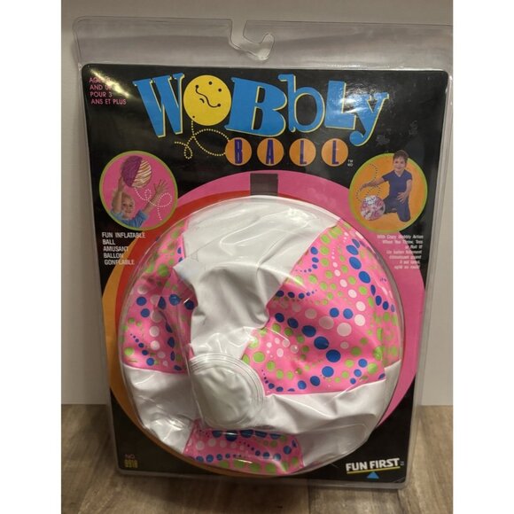 Vintage 1991 Inflatable Wobbly Ball Grand Toys Fun First - Picture 1 of 10